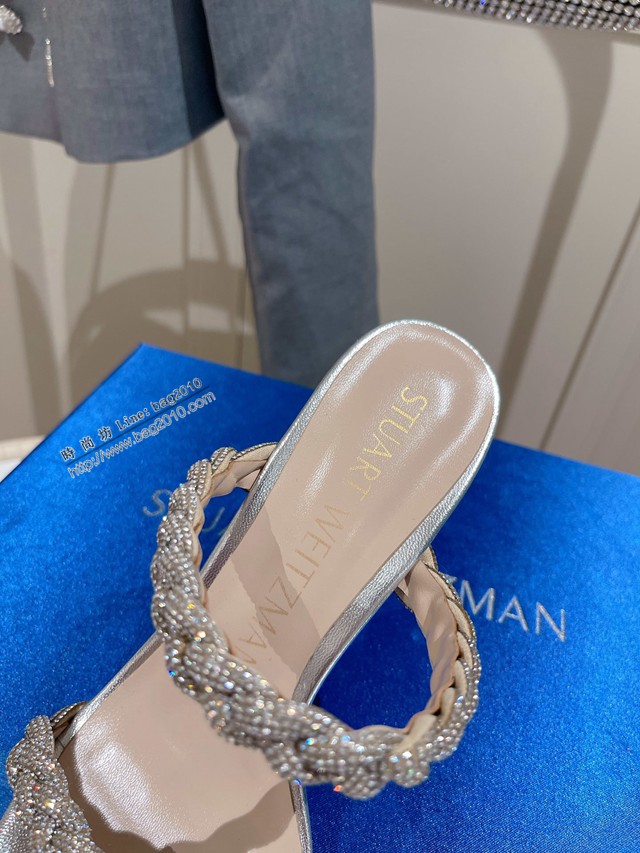 STUART WEITZMAN的經典款高跟涼鞋 2022最新鑽條編織涼鞋 dx3066